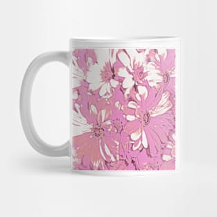 Pink Spring Daisy Abstract Mug